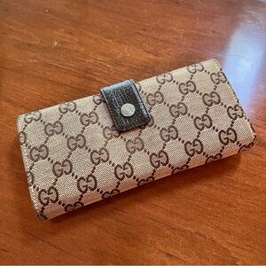 Gucci Brown Canvas Key & Card Holder